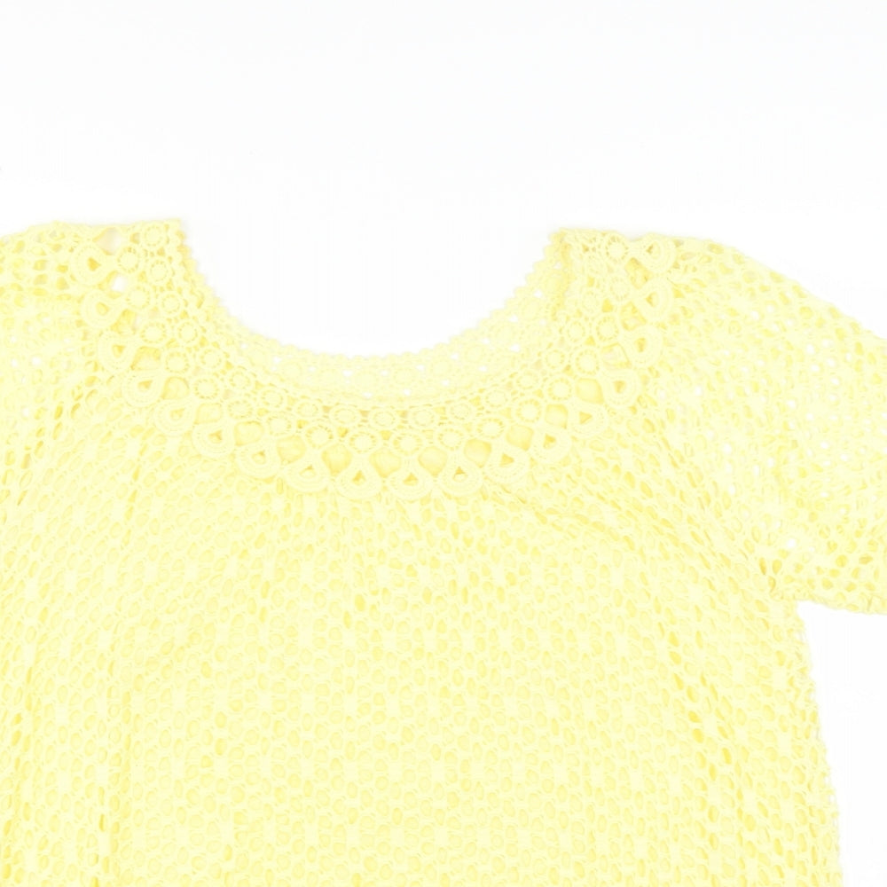 Womens UK Size  Preworn Yellow Basic Blouse