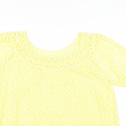 Womens UK Size  Preworn Yellow Basic Blouse