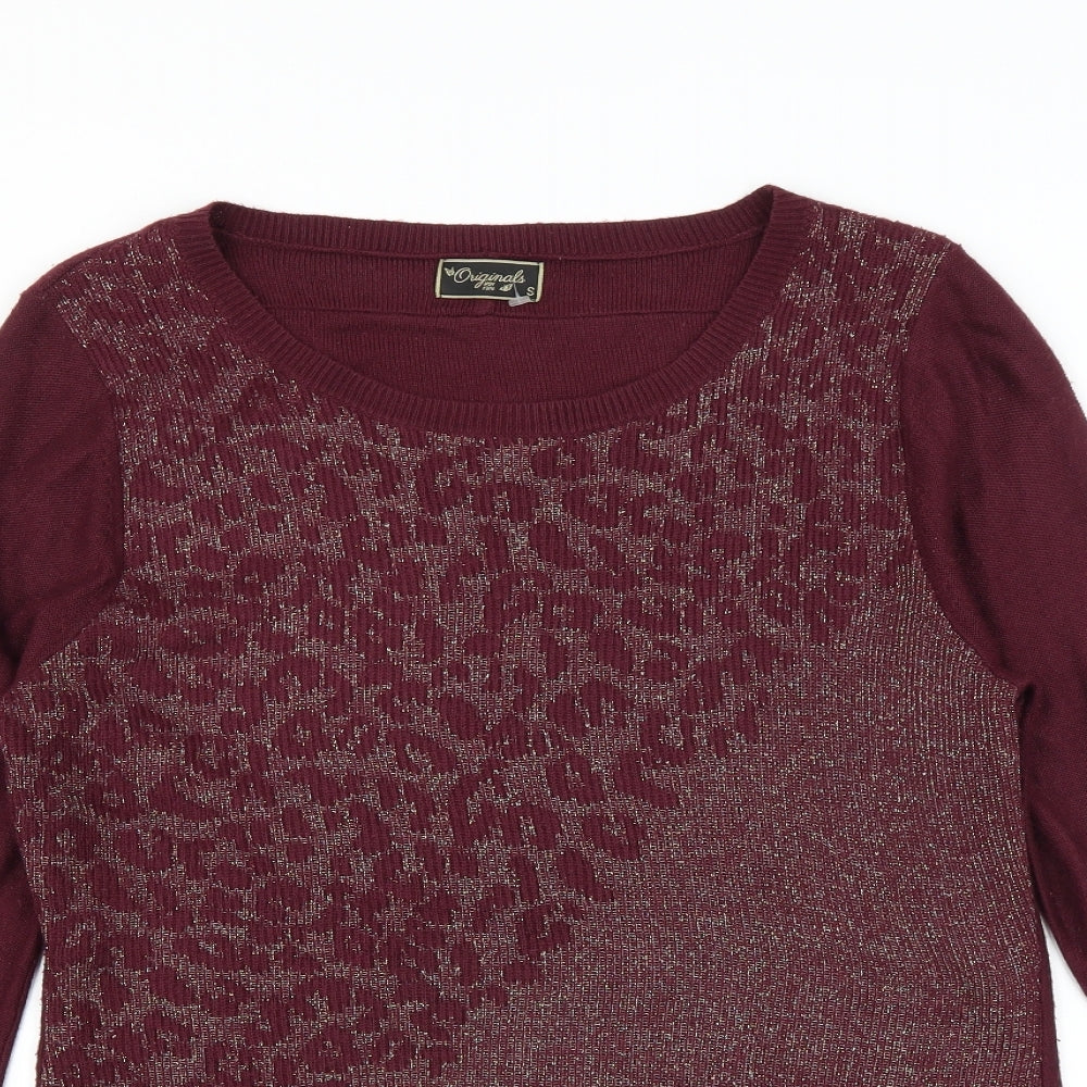 Originals Womens Purple   Pullover Jumper Size S  - glittery