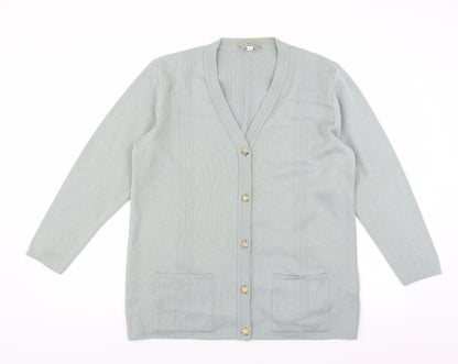 The Pearl Collection Womens Green   Cardigan Jumper Size 14