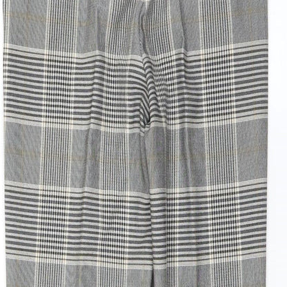 H&M Womens Grey Plaid  Trousers  Size 8 L25 in