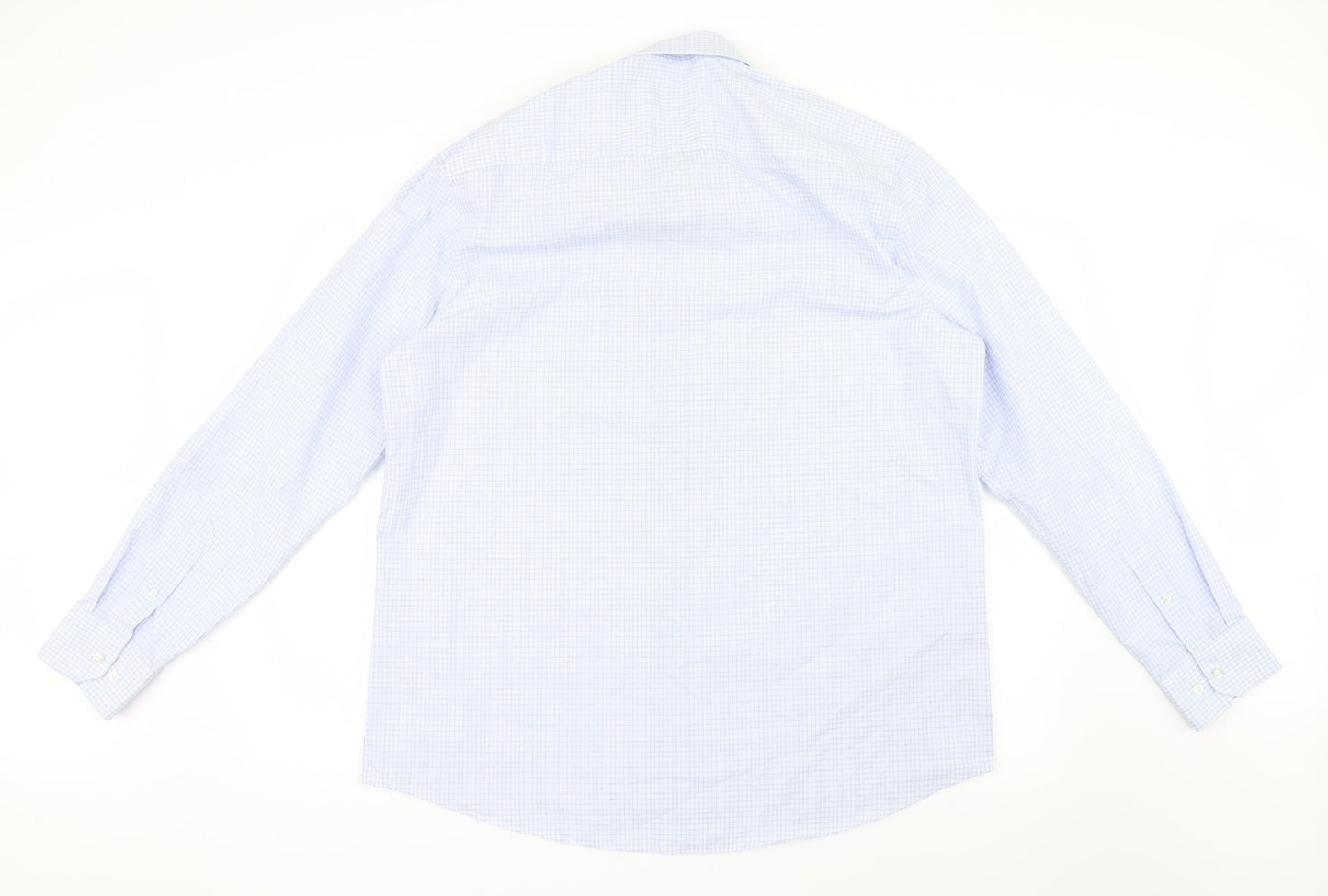 Tu  Mens Blue Check   Button-Up Size 17