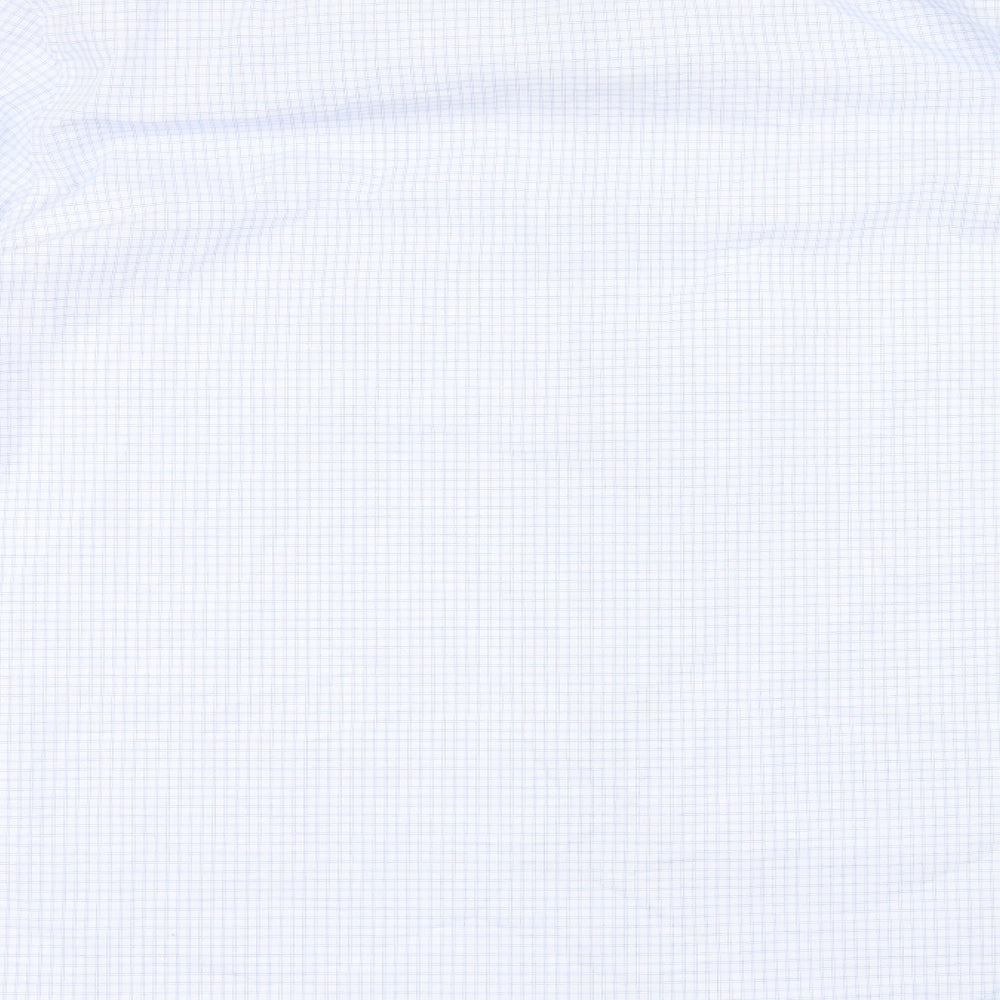 Tu  Mens Blue Check   Button-Up Size 17