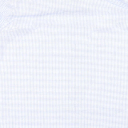 Tu  Mens Blue Check   Button-Up Size 17