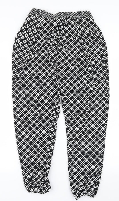 Womens UK Size 6 Topshop Regular Fit  Black Trousers
