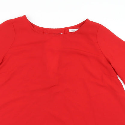 Womens UK Size 10 Glamorous Red Basic Blouse