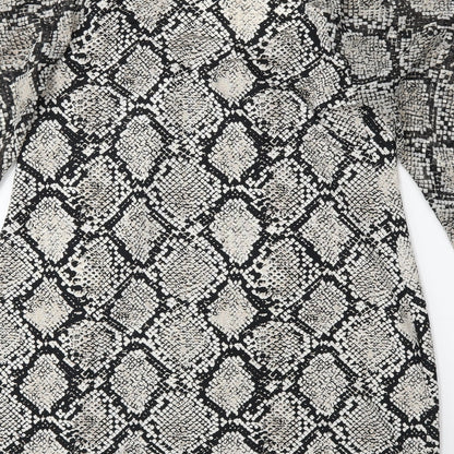 New Look Womens Grey Animal Print  Sheath  Size 12