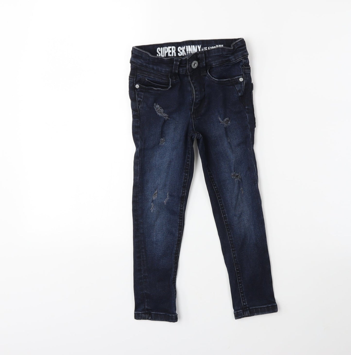 Preworn Boys Blue  Denim Skinny Jeans Size 5 Years