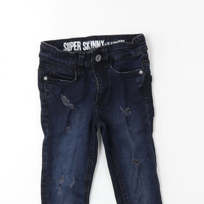 Preworn Boys Blue  Denim Skinny Jeans Size 5 Years