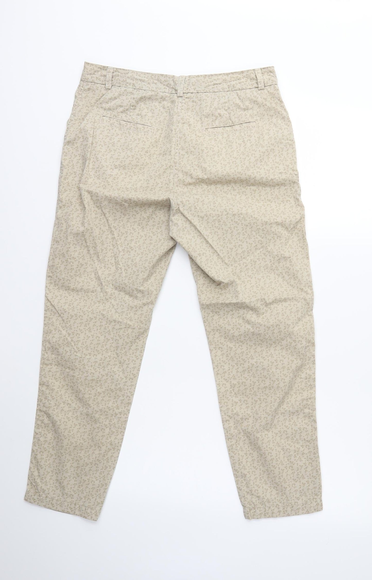 Womens UK Size 10 Marks and Spencer Regular Fit  Beige Trousers