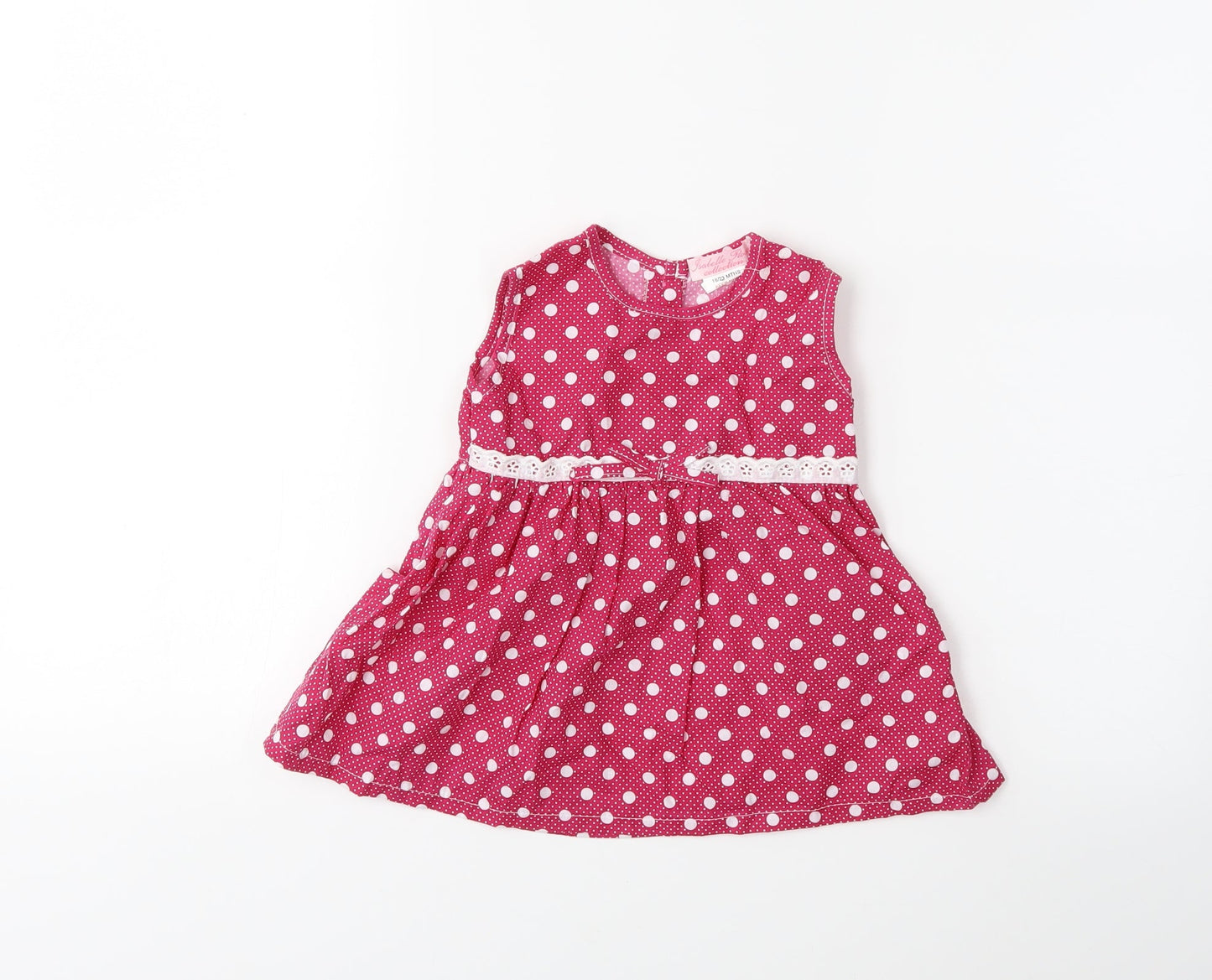 Isabelle Rose Collection Baby Pink Polka Dot  Fit & Flare  Size 12-18 Months
