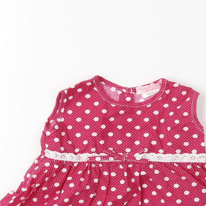Isabelle Rose Collection Baby Pink Polka Dot  Fit & Flare  Size 12-18 Months
