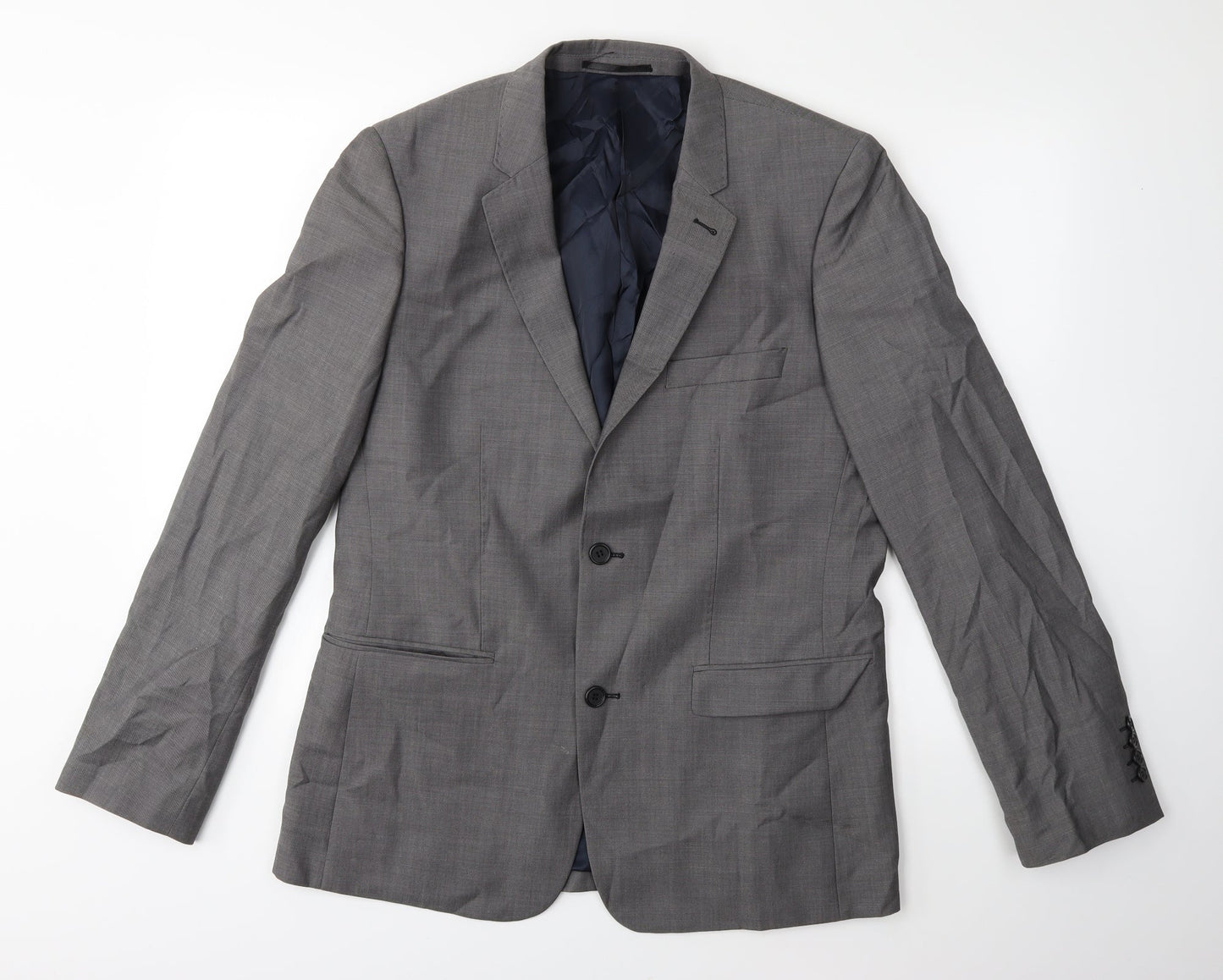 Mens UK Size 42 Topman Regular Grey Suit Jacket