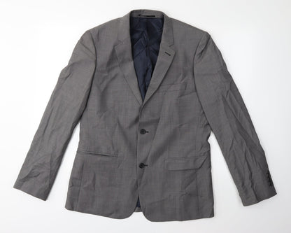 Mens UK Size 42 Topman Regular Grey Suit Jacket