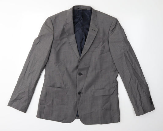 Mens UK Size 42 Topman Regular Grey Suit Jacket