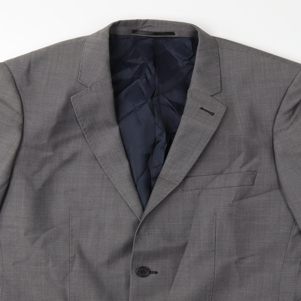 Mens UK Size 42 Topman Regular Grey Suit Jacket