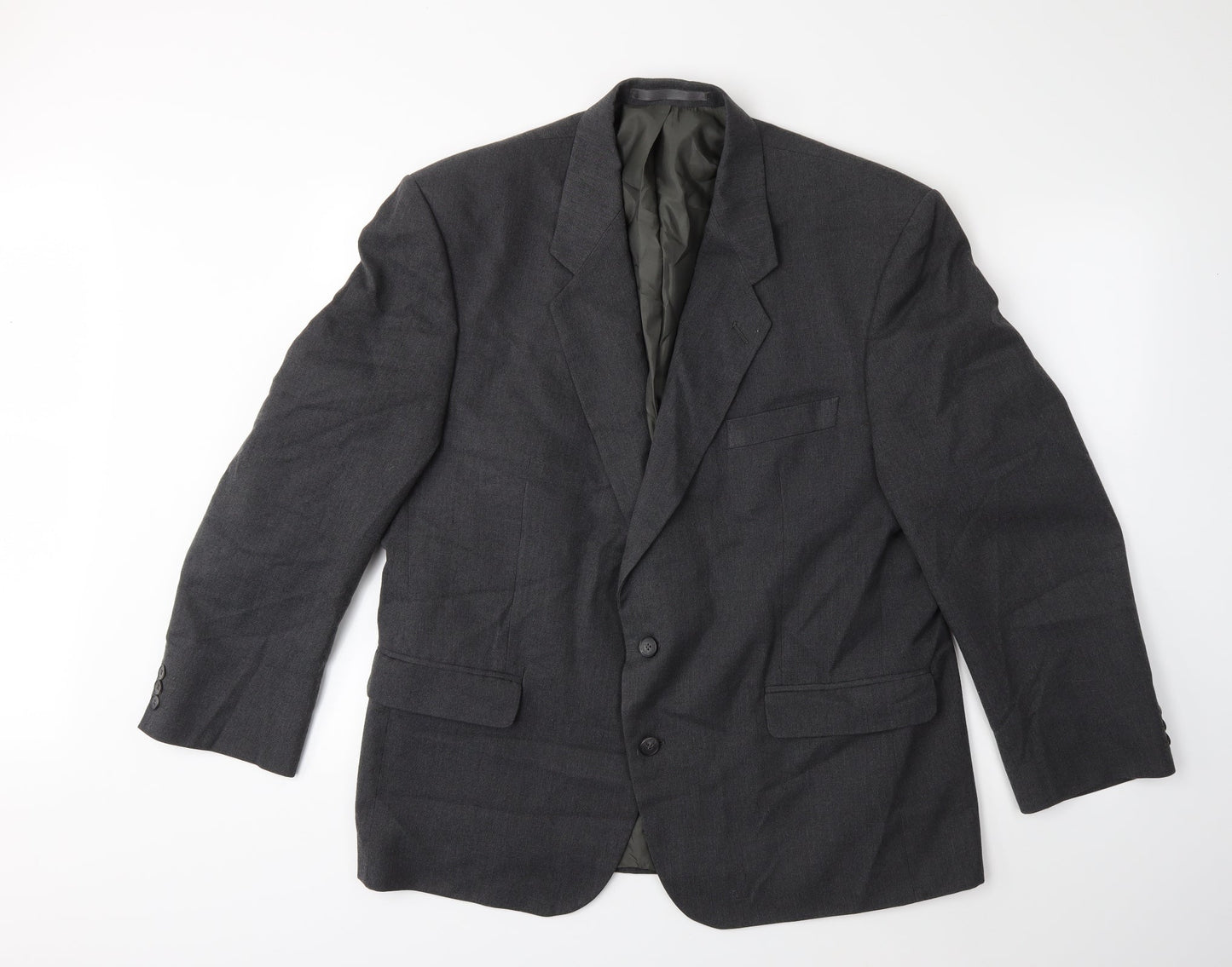 Mens UK Size 46 Preworn Regular Grey Suit Jacket