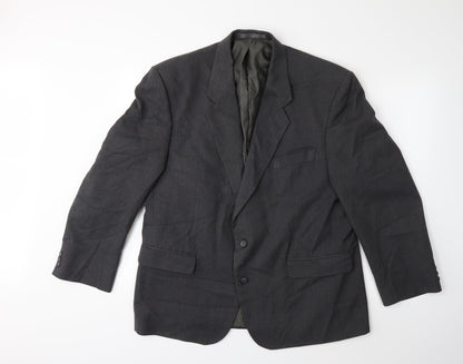Mens UK Size 46 Preworn Regular Grey Suit Jacket
