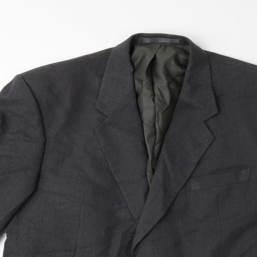 Mens UK Size 46 Preworn Regular Grey Suit Jacket