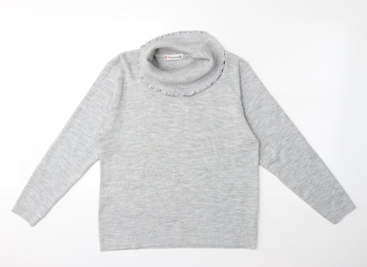 Beaumonde Womens Grey  Knit Pullover Jumper Size L