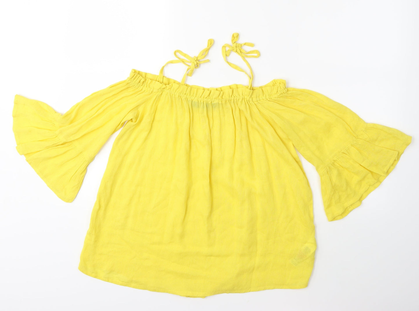 Womens UK Size 8 Dorothy Perkins Yellow Basic Blouse
