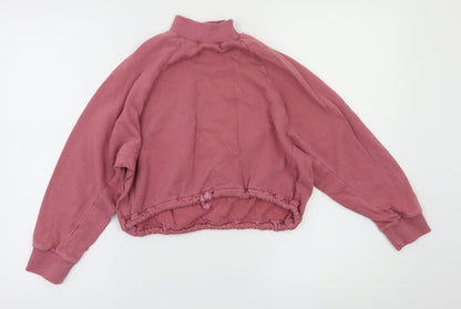 Next  Girls Pink Houndstooth  Pullover Jumper Size 9 Years