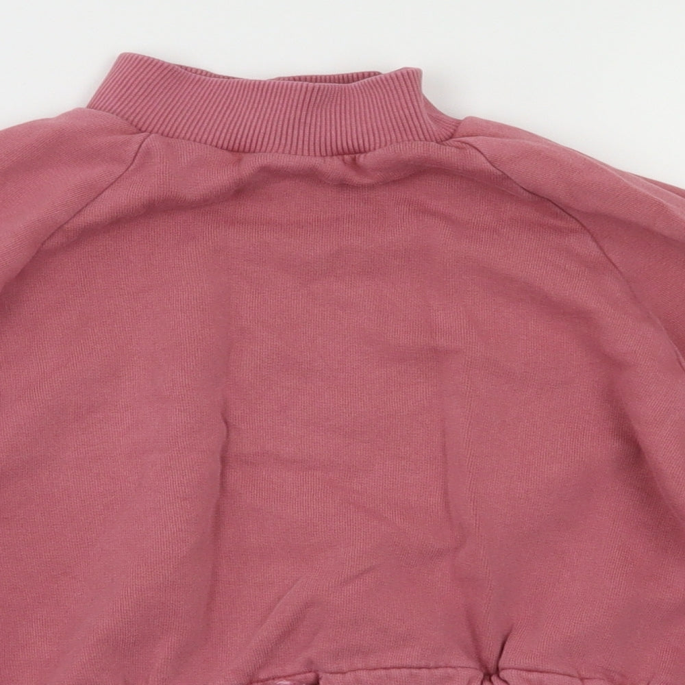 Next  Girls Pink Houndstooth  Pullover Jumper Size 9 Years