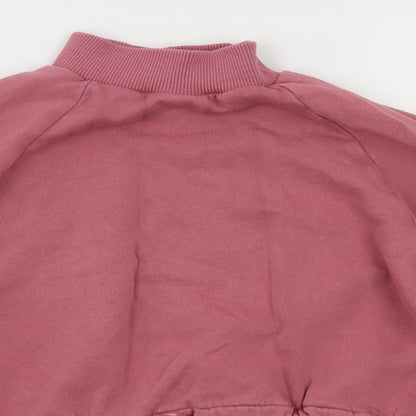 Next  Girls Pink Houndstooth  Pullover Jumper Size 9 Years