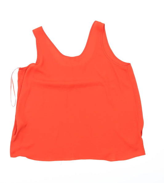 Womens UK Size 14 Payapa Red Basic Blouse