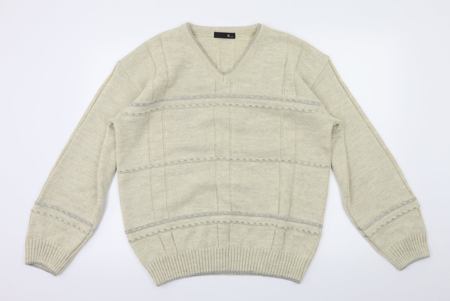 BHS Mens Beige   Pullover Jumper Size M