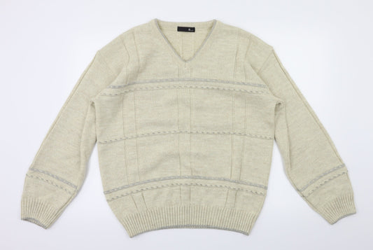 BHS Mens Beige   Pullover Jumper Size M