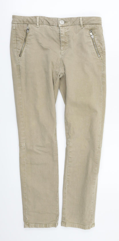 Top Shop  Womens Beige   Trousers  Size 10 L26 in