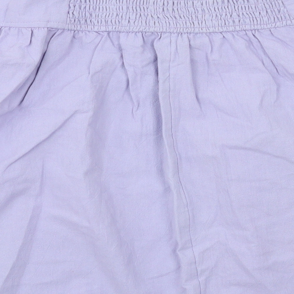 Three People  Womens Purple Houndstooth  Flare Skirt Size L
