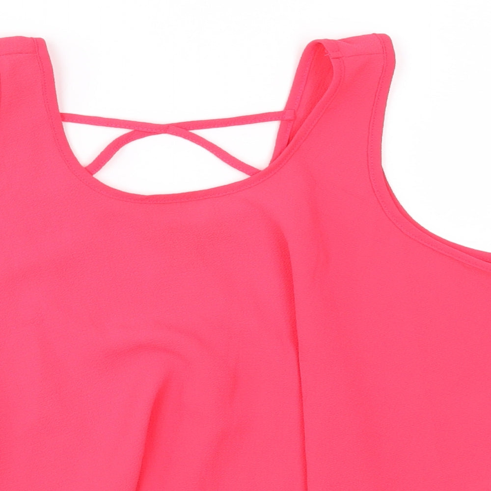 Primark Girls Pink   Basic Blouse Size 11-12 Years