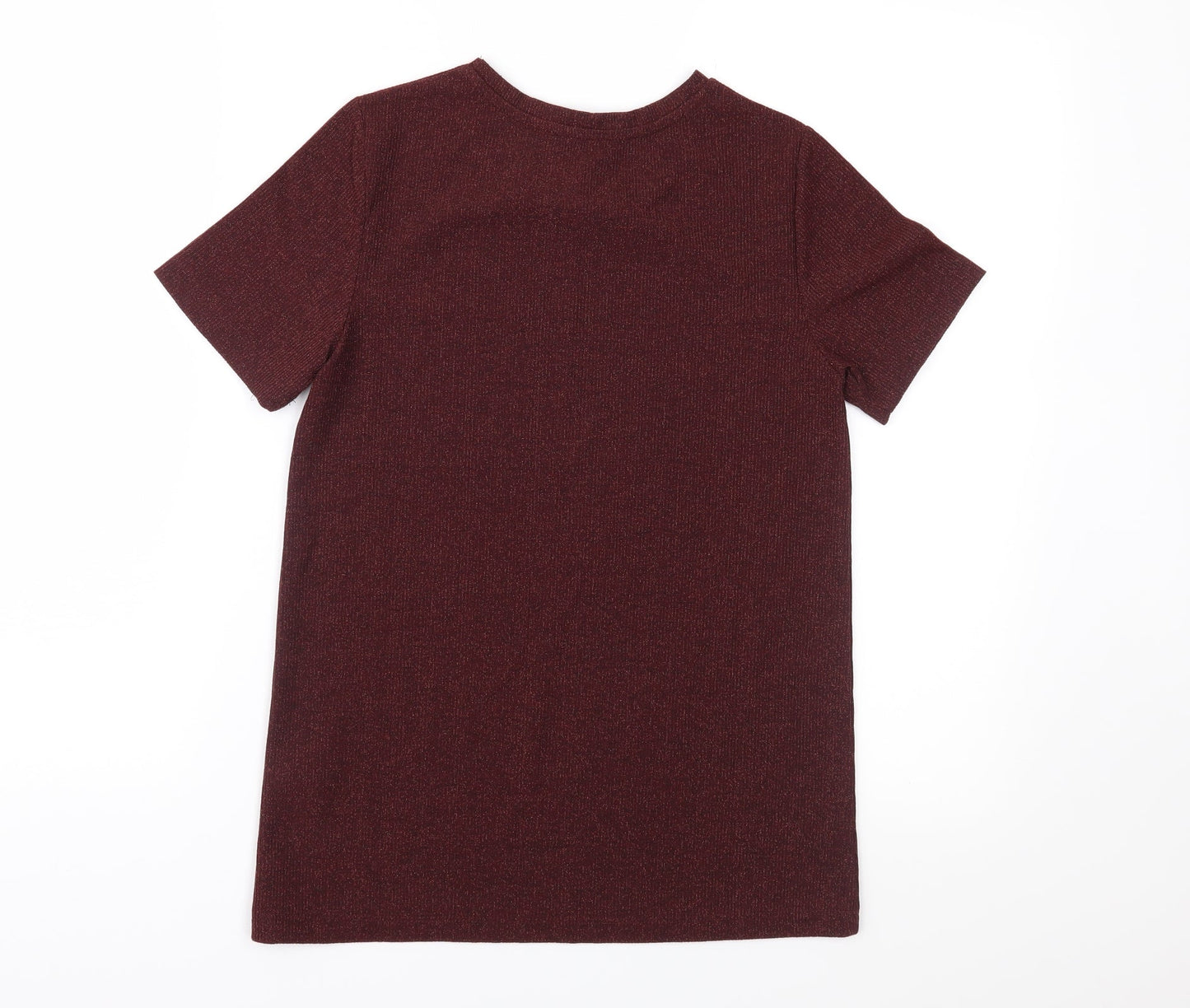Womens UK Size 6 New Look Red Basic T-Shirt