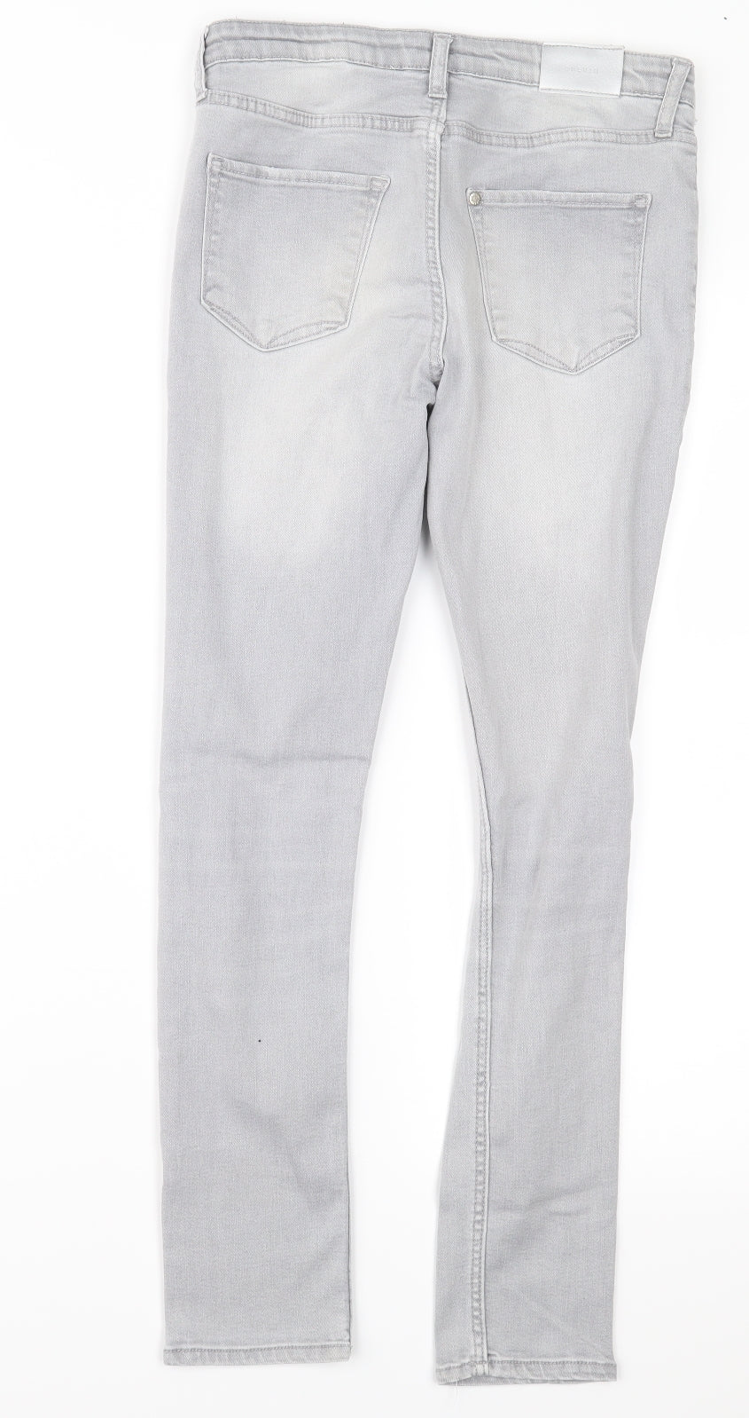 H&M Girls Grey  Denim Skinny Jeans Size 11 Years - Distressed