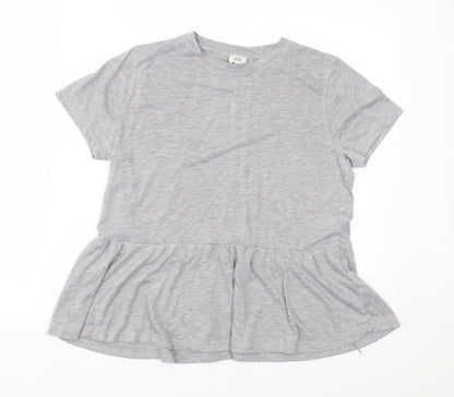 River Island Womens Grey  Jersey Basic T-Shirt Size 8