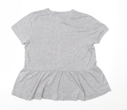 River Island Womens Grey  Jersey Basic T-Shirt Size 8