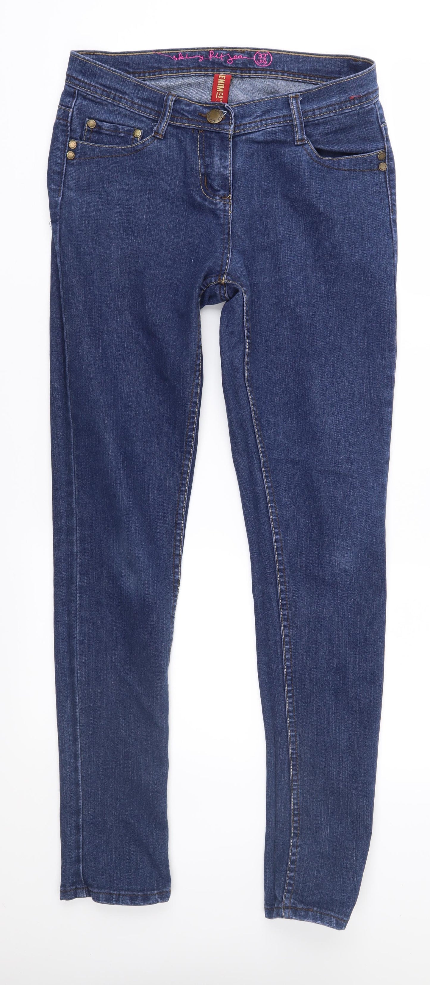 Denim & Co. Womens Blue  Denim Skinny Jeans Size 10 L32 in