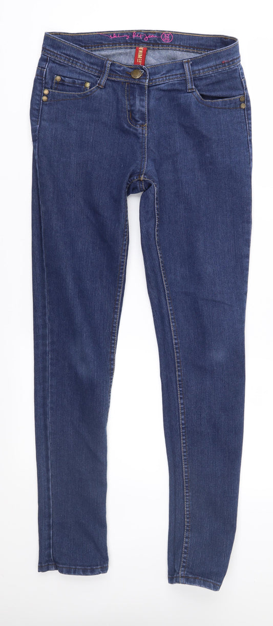 Denim & Co. Womens Blue  Denim Skinny Jeans Size 10 L32 in