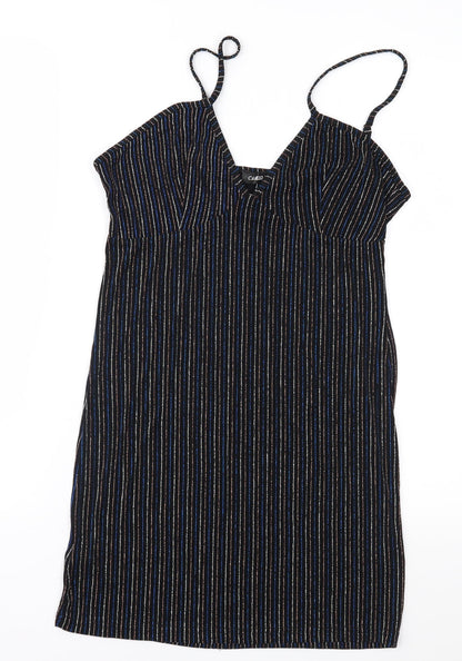 Cameo Rose Womens Black Striped  Slip Dress  Size 14