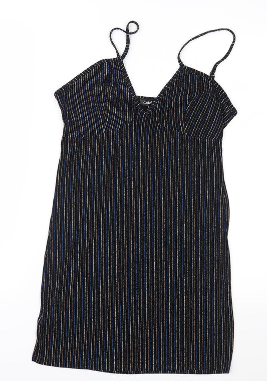Cameo Rose Womens Black Striped  Slip Dress  Size 14