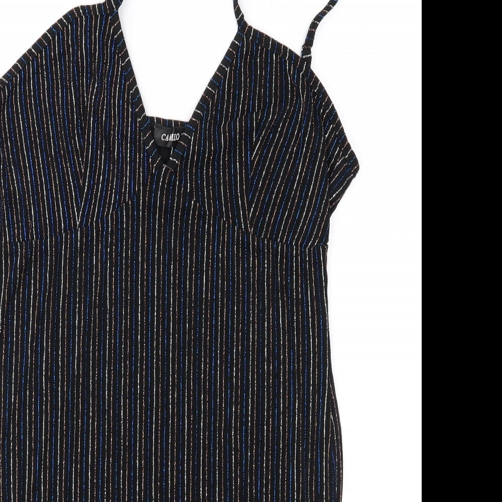 Cameo Rose Womens Black Striped  Slip Dress  Size 14
