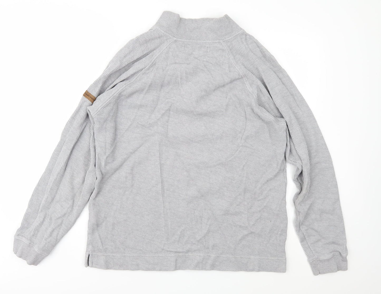 Easy Mens Grey  Knit Pullover Jumper Size L