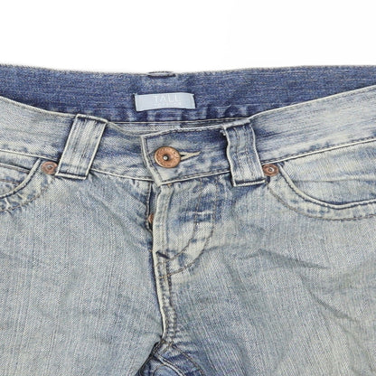 Topshop Womens Blue  Denim Cut-Off Shorts Size 28 in