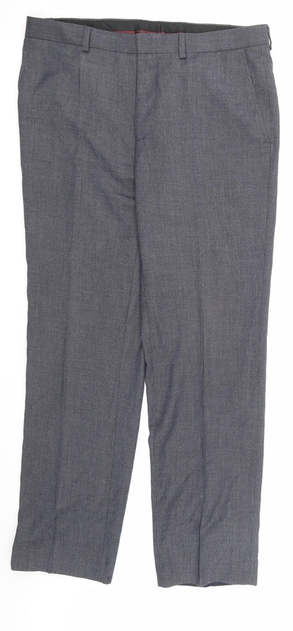 burton menswear Mens Grey   Trousers  Size 34 in