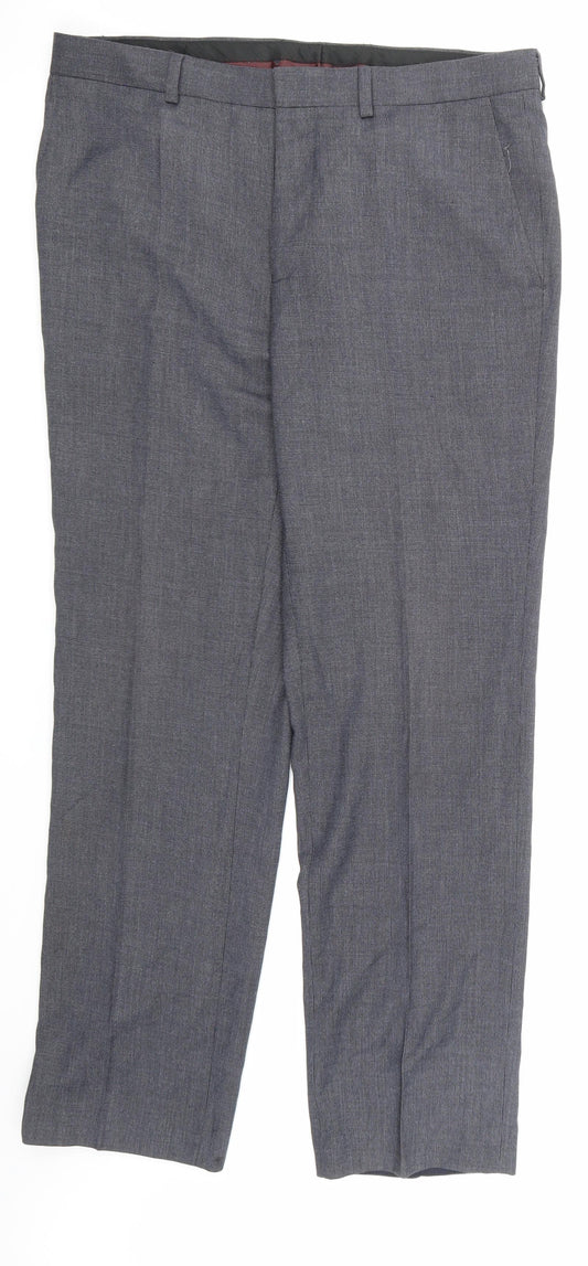 burton menswear Mens Grey   Trousers  Size 34 in