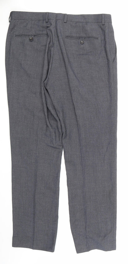 burton menswear Mens Grey   Trousers  Size 34 in