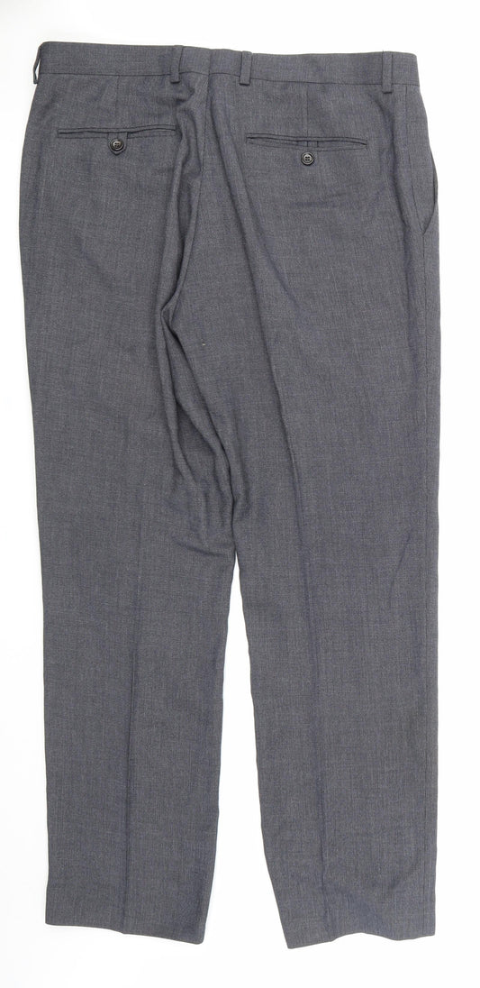 burton menswear Mens Grey   Trousers  Size 34 in