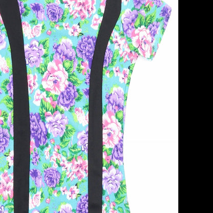 Indulgence London Womens Green Floral  Pencil Dress  Size S